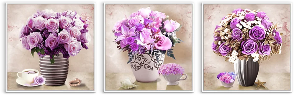tranh binh hoa hong tim fvromd0671 wh