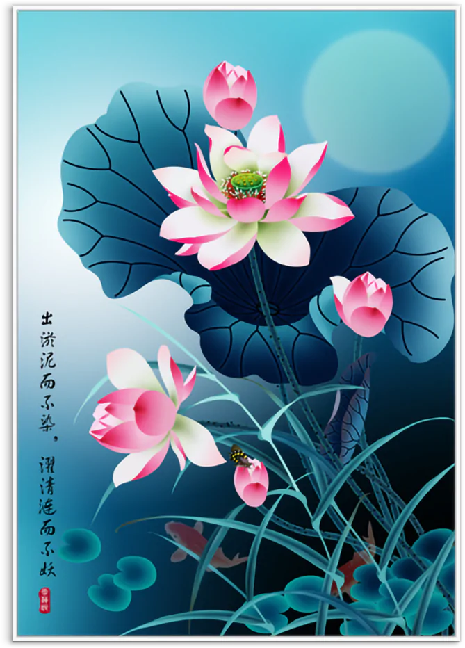 tranh hoa sen cach dieu lomd0912 wh