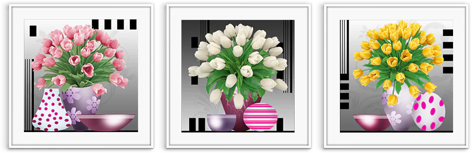 tranh hoa tulip nhieu mau sac fvmd0651 wh mb